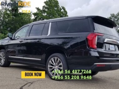 Back View of GMC Yukon 2024 Black Luxury SUV - Powerful Design and Premium Comfort
